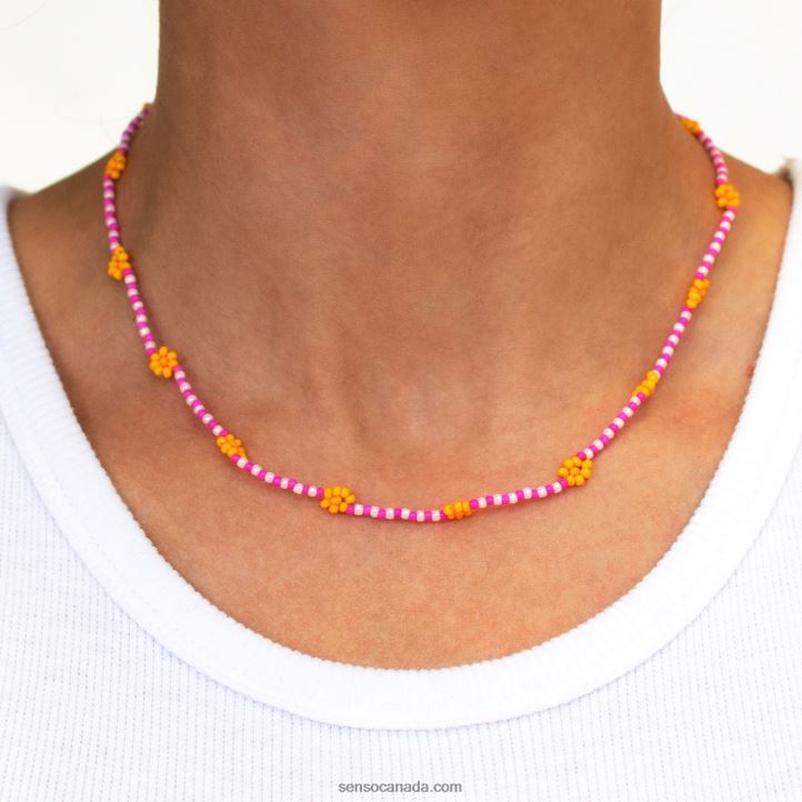 Senso Jewellery Pink Daisy Chain Choker PinkDD2VP585
